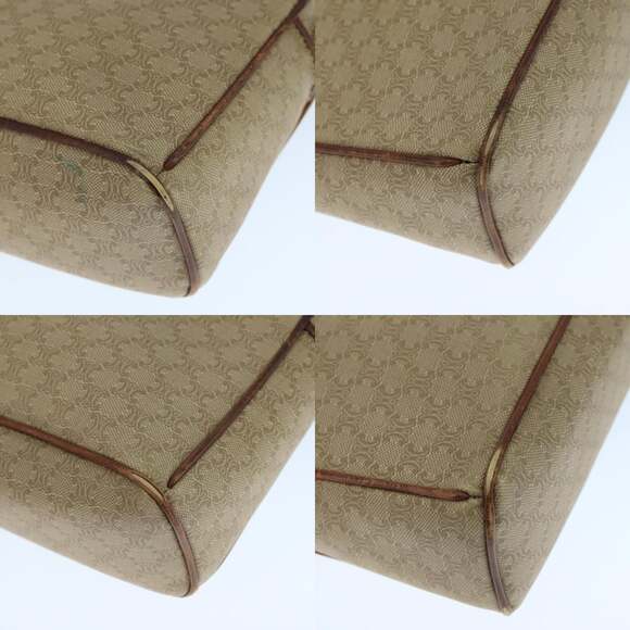 CELINE Macadam Canvas Shoulder Bag Beige - Picture 10 of 13